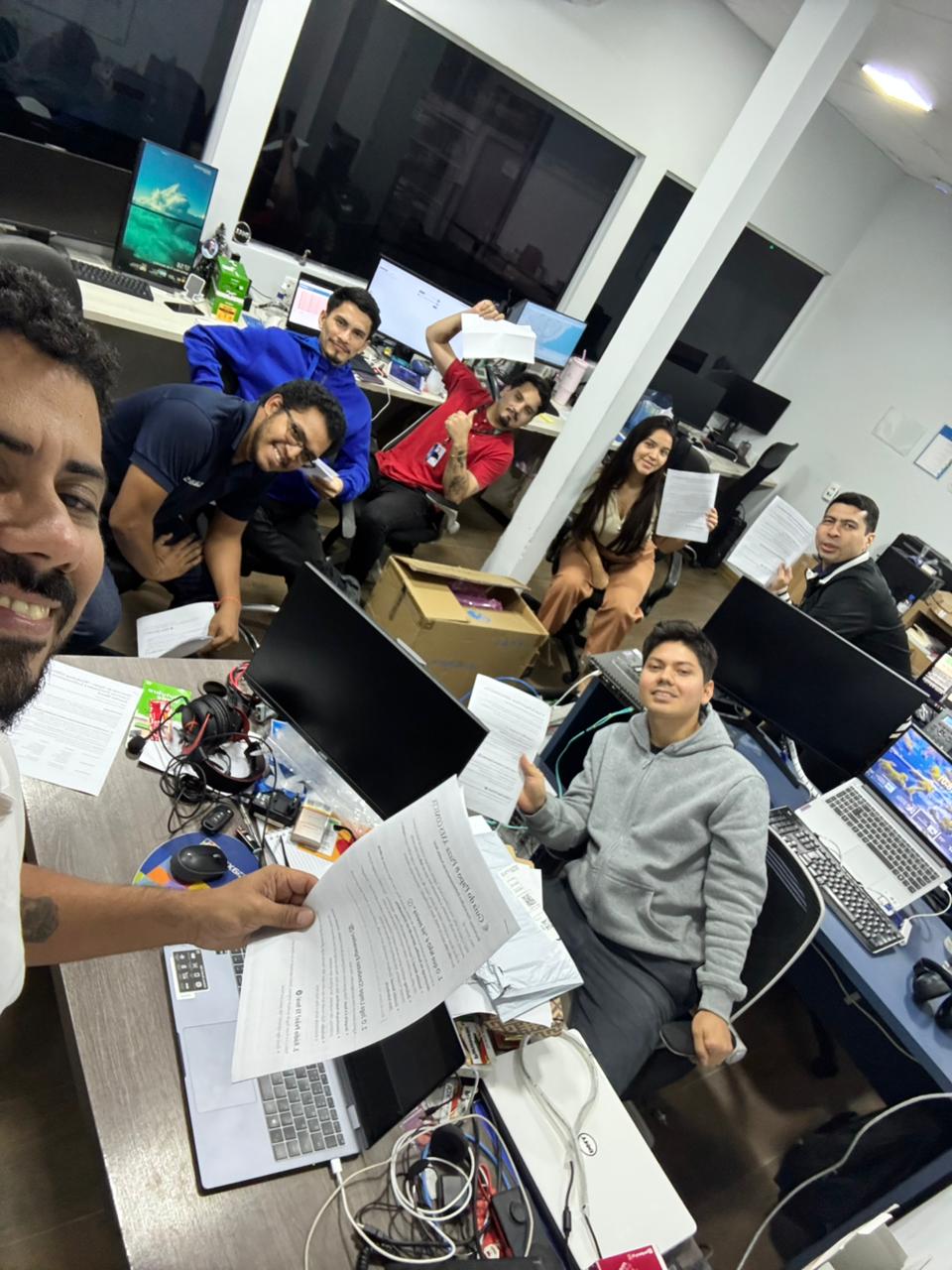 Registro da equipe unida