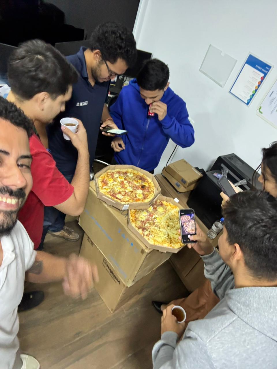 Pausa para a pizza e integração